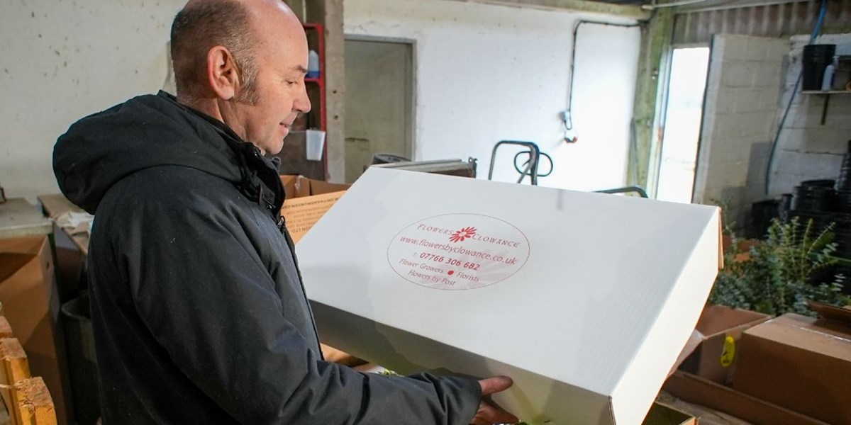 Flower packaging box