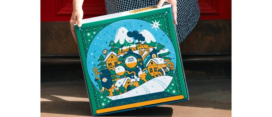 Beer advent calendar packaging delivery