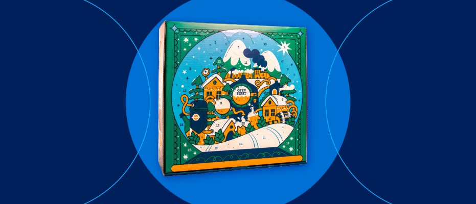 Festive advent calendar packaging