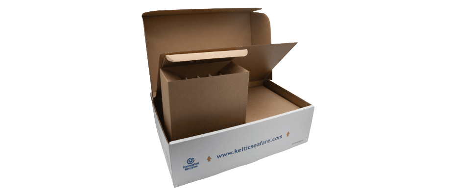 Cardboard divisions for seafood packaging