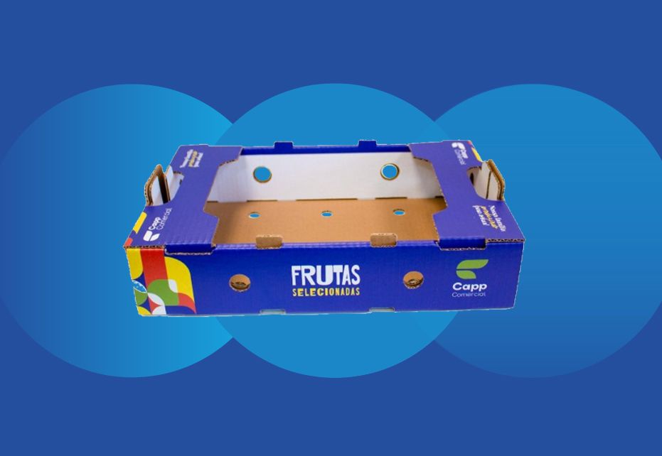 Cardboard fruit produce trays