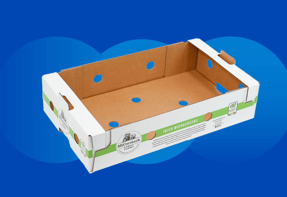Cardboard produce tray