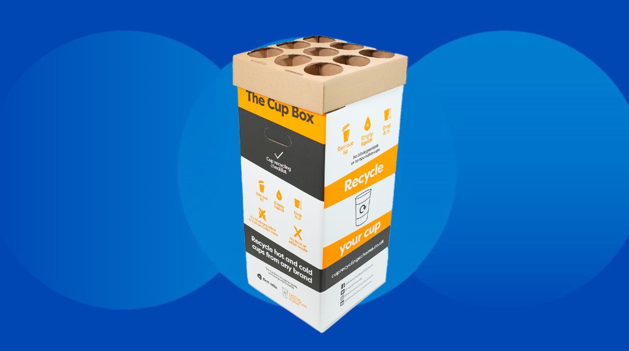 Cardboard cup holder bin