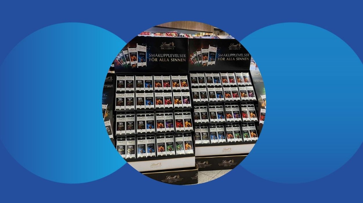 Chocolate bar display stand