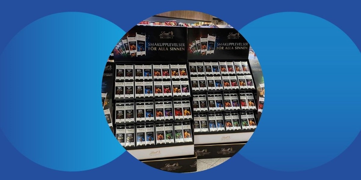 Chocolate bar display stand