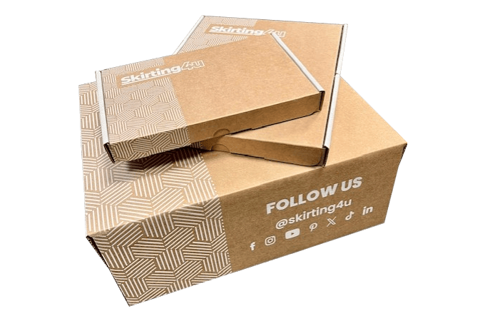 Mailer boxes for skirting board sample packaging