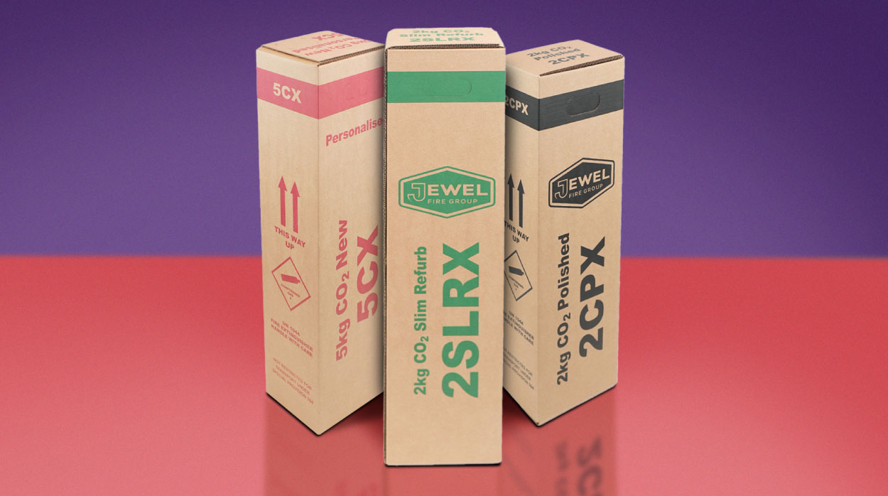 Un approved fire extinguisher packaging box