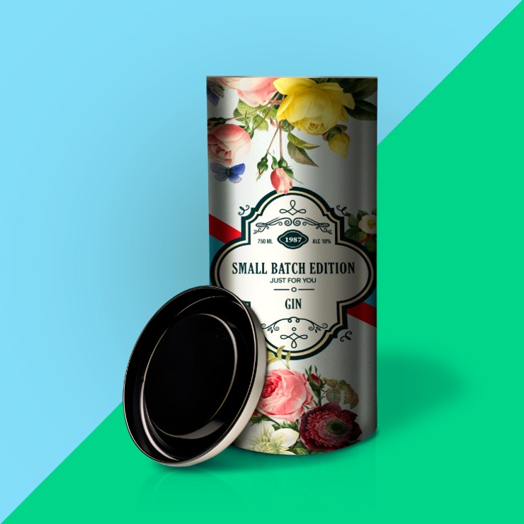 Luxury gift tube packaging gin