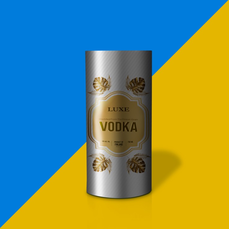 Luxury gift tube packaging vodka