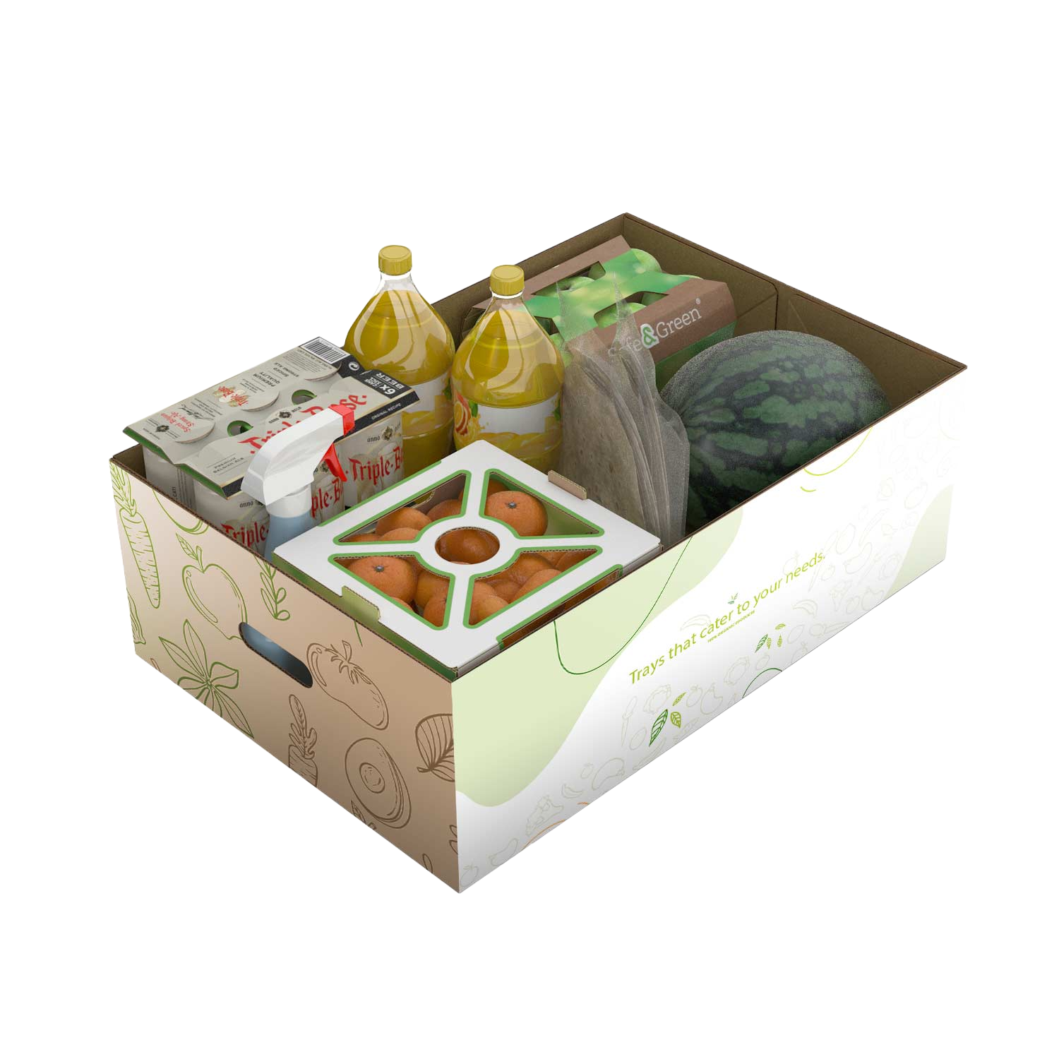 foldable tray food packaging