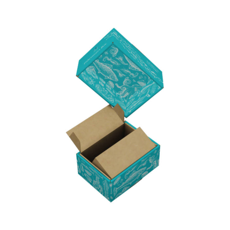 Fish insulated packaging box