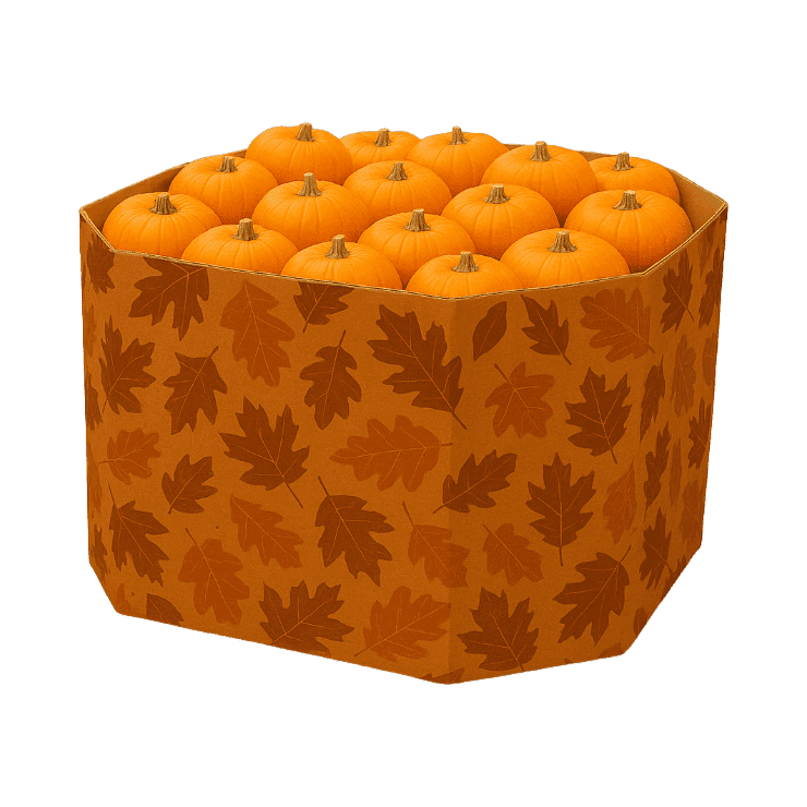 Octabin packaging for pumpkins