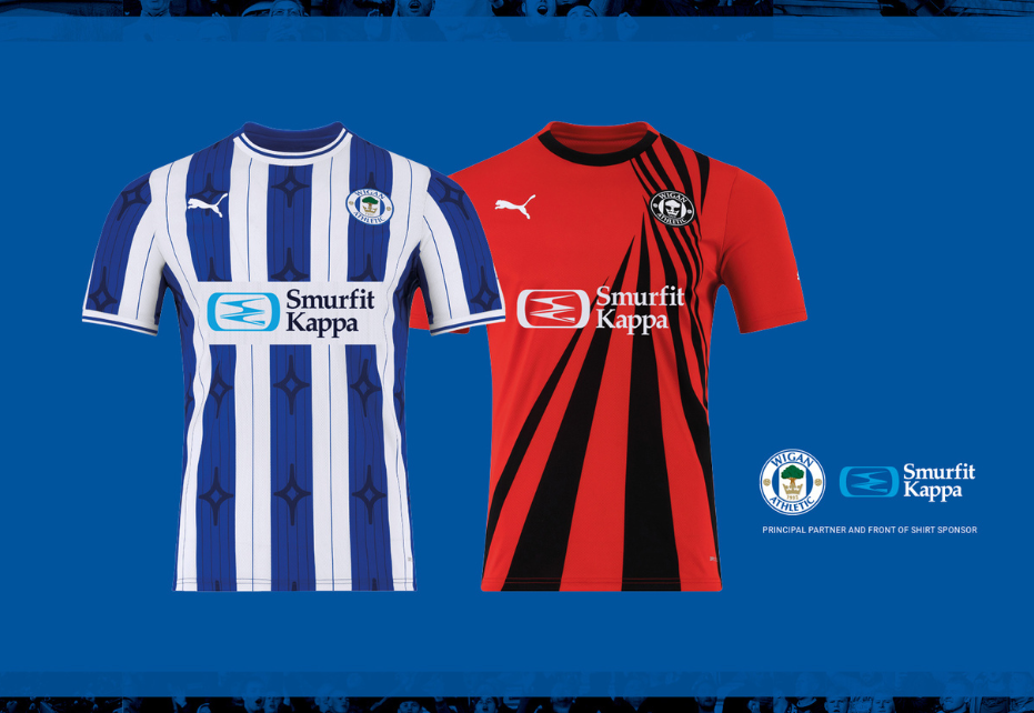 Smurfit Kappa is the Principle Partner and Front of Shirt Sponsor for Wigan Athletic