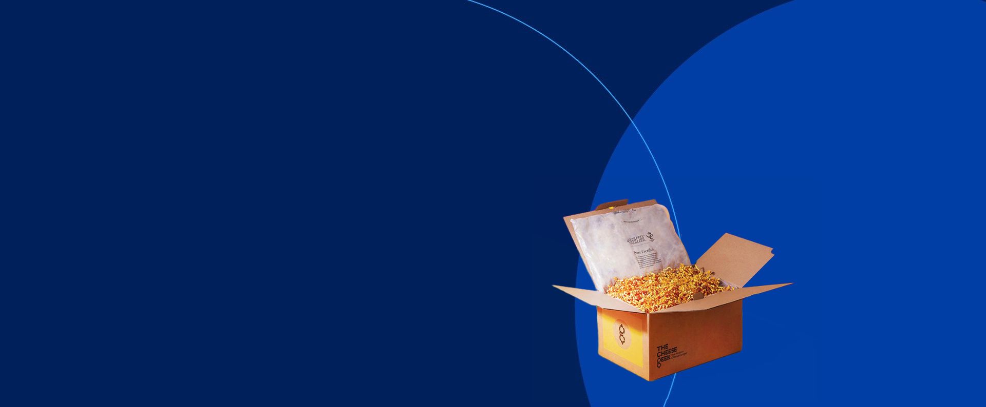 Cheese food subscription box packaging for cheese geek