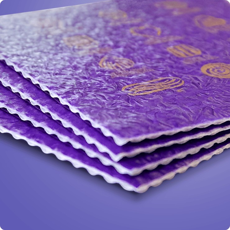 Chocolate cardboard cushion pads